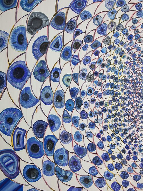 Zora Mann, The Daughter of the Easter Egg, 2017, Acryl und Öl auf Leinwand, 330 × 980 × 2 cm (Ausschnitt)