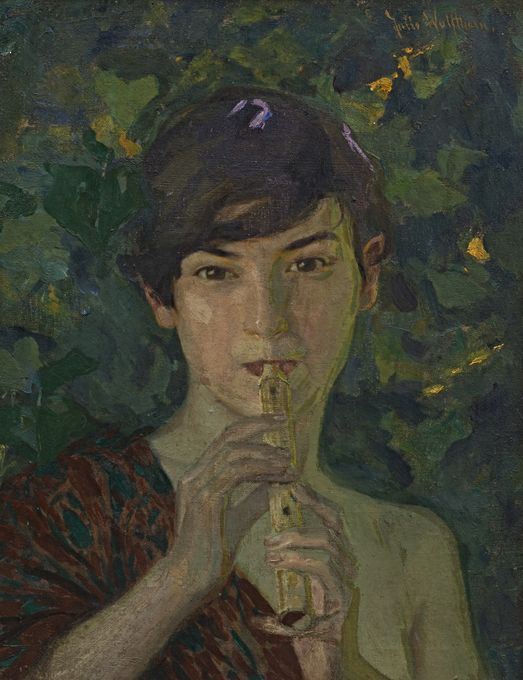 Julie Wolfthorn, Flötenbläser, um 1900 © Urheberrechte am Werk erloschen