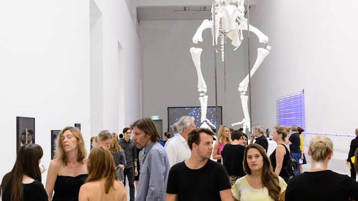 Eröffnung der Ausstellung "Andreas Greiner. Agentur des Exponenten", GASAG Kunstpreis 2016 in der Berlinischen Galerie, 14.9.2016, Foto: Harry Schnitger