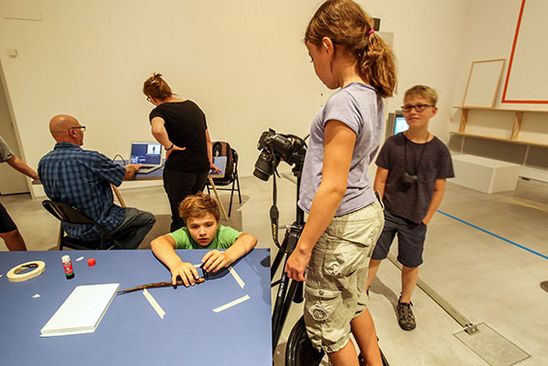 Eröffnung des Projektraums "Dada ist hier!" in der Berlinischen Galerie, 9.9.2016, Foto: Amin Akhtar