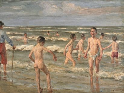 Max Liebermann, Badende Knaben, 1900, © Sammlung Stiftung Stadtmuseum Berlin, Repro: Hans-Joachim Bartsch, Berlin Max Liebermann, Badende Knaben, 1900, © Sammlung Stiftung Stadtmuseum Berlin, Repro: Hans-Joachim Bartsch, Berlin