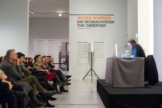 Lesung mit Schauspieler Max Riemelt aus Curt Morecks "Führer durch das lasterhafte Berlin" im Rahmen der Ausstellung "Jeanne Mammen. Die Beobachterin" in der Berlinischen Galerie, 12.1.2018, Foto: Harry Schnitger