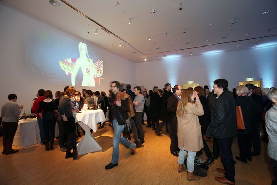 Eröffnung der Ausstellung "Dorothy Iannone. This Sweetness Outside of Time" in der Berlinischen Galerie, 18.2.2014, Foto: Amin Akhtar