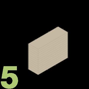Figure 5: Graphic illustration of a finished clay block and its layers, ready for transport. 