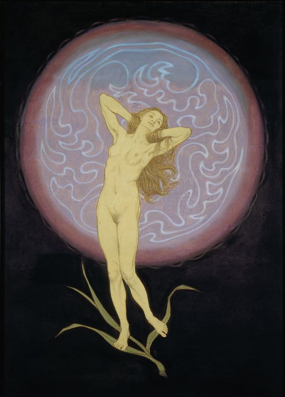 Gemälde von Fidus (Hugo Höppener), Öl auf Leinwand, 100 x 70 cm