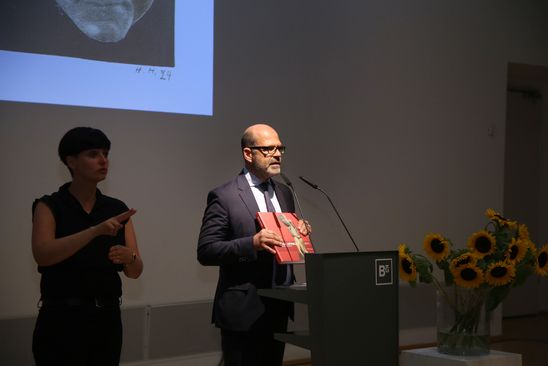 Eröffnung der Ausstellung "Dada Afrika. Dialog mit dem Fremden" in der Berlinischen Galerie, 4.8.2016, Foto: Amin Akhtar