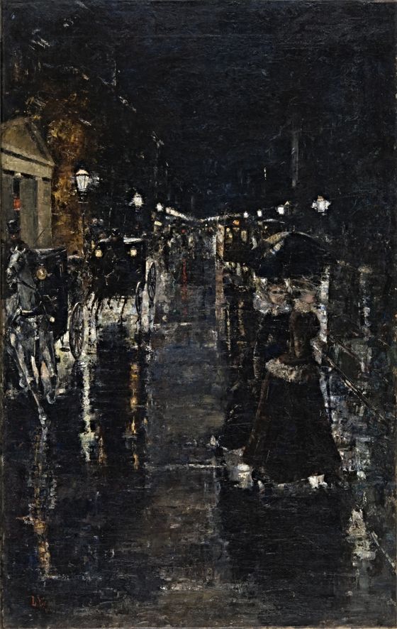 Painting by Lesser Ury, Oil on canvas, 107 x 68 cm 