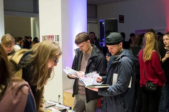 Eröffnung der Ausstellung "Carsten Nicolai. Tele" in der Berlinischen Galerie, 22.3.2018, Foto: Harry Schnitger