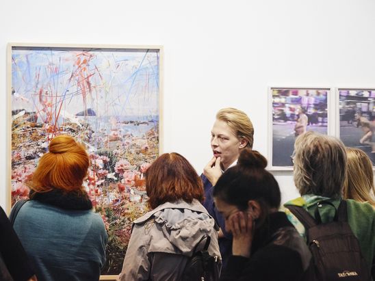 Führung über die Kunstmesse Art Berlin für Mitglieder des Fördervereins, 29.9.2018, Foto: Hannes Wiedemann