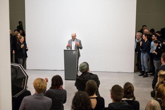 Eröffnung der Ausstellung "Carsten Nicolai. Tele" in der Berlinischen Galerie, 22.3.2018, Foto: Harry Schnitger