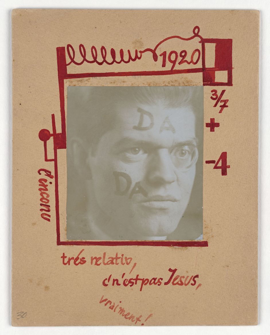 Collage von Hannah Höch, Fotografie von Raoul Hausmann und Gouache auf Karton, 12,1 x 10,7 cm