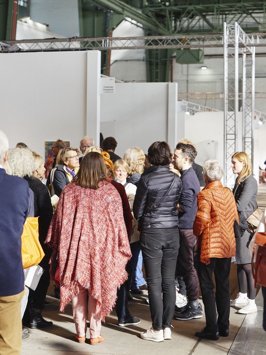 Führung über die Kunstmesse Art Berlin für Mitglieder des Fördervereins, 29.9.2018, Foto: Hannes Wiedemann