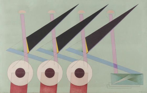 Rudolf Bauer, Drei Punkte, 1936, © Urheberrechte am Werk erloschen