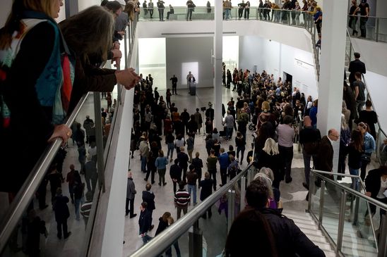 Eröffnung der Ausstellung "Monica Bonvicini. 3612,54 m³ vs 0,05 m³" in der Berlinischen Galerie, 15.9.2017, Foto: Harry Schnitger