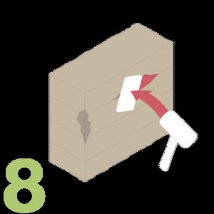 Figure 8: Graphic illustration of an earthen building component whose joints are worked with a hammer.