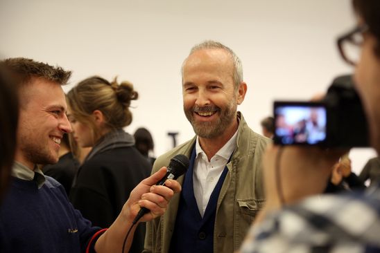 Eröffnung "Erwin Wurm. Bei Mutti" und "Visionäre der Moderne. Paul Scheerbart, Bruno Taut, Paul Goesch" in der Berlinischen Galerie, 14.4.2016, Foto: Amin Akhtar