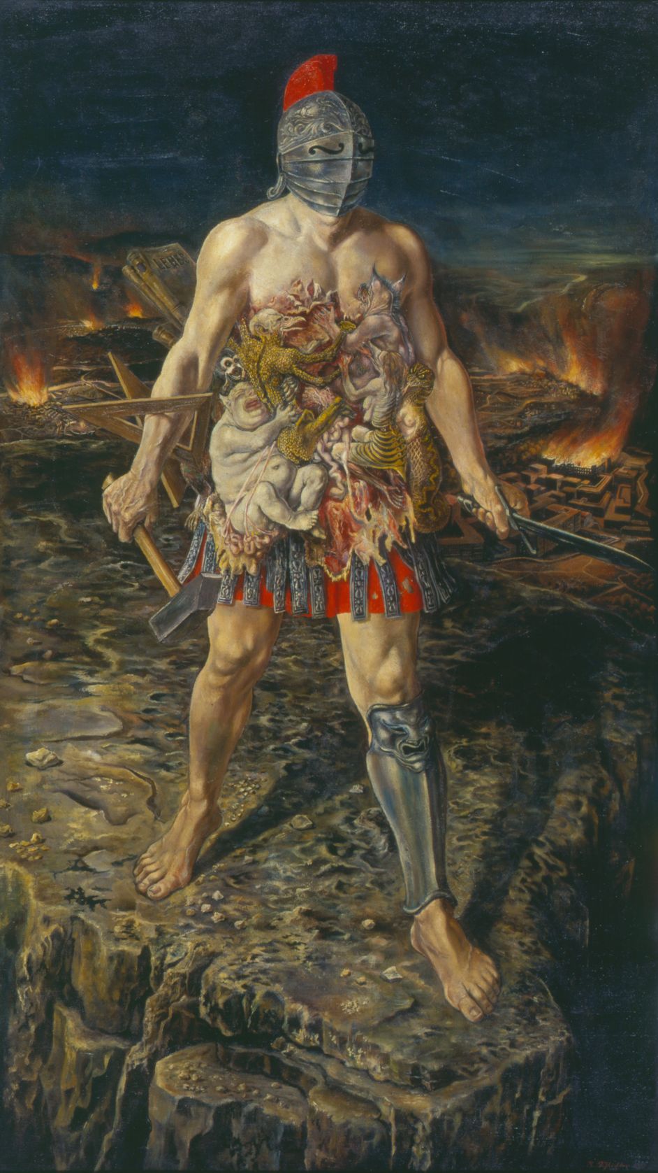 Gemälde von Rudolf Schlichter, Öl auf Leinwand, 179 x 100 cm