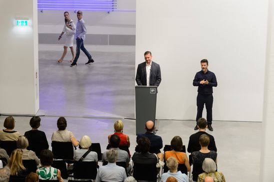 Eröffnung der Ausstellung "Andreas Greiner. Agentur des Exponenten", GASAG Kunstpreis 2016 in der Berlinischen Galerie, 14.9.2016, Foto: Harry Schnitger