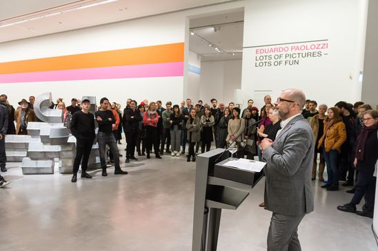 Eröffnung der Ausstellung "Carsten Nicolai. Tele" in der Berlinischen Galerie, 22.3.2018, Foto: Harry Schnitger