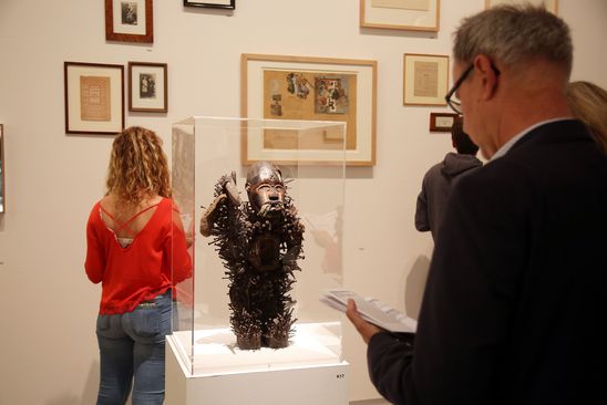 Eröffnung der Ausstellung "Dada Afrika. Dialog mit dem Fremden" in der Berlinischen Galerie, 4.8.2016, Foto: Amin Akhtar