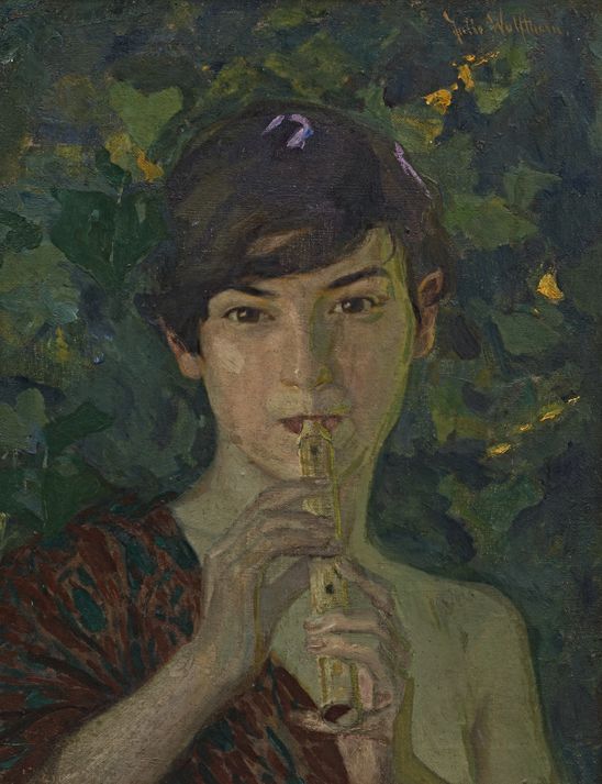 Gemälde von Julie Wolfthorn, Öl auf Leinwand, 46 x 36 cm