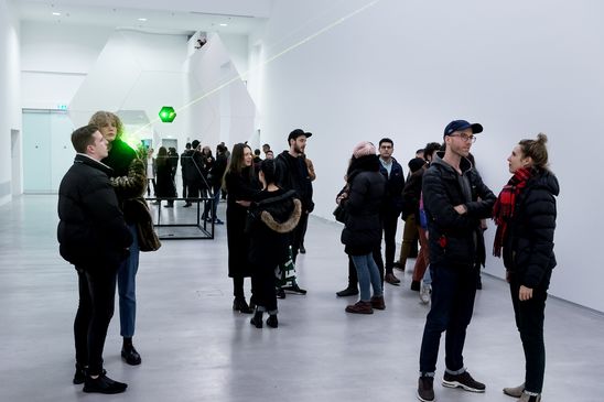 Eröffnung der Ausstellung "Carsten Nicolai. Tele" in der Berlinischen Galerie, 22.3.2018, Foto: Harry Schnitger