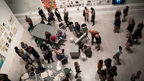 Eröffnung von "207 m². Raum für Aktion und Kooperation" in der Berlinischen Galerie, 2019, Foto: Catrin Schmitt