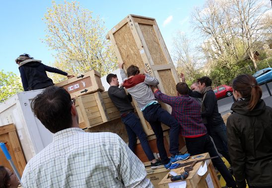 Bauworkshop am Küchenmonument, 16.4.2015, Foto: Jirka Jansch