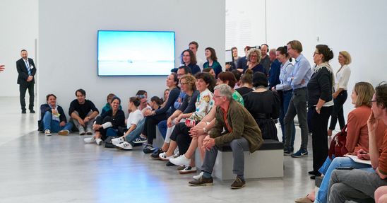 Art After Work von Jung und Artig (den jungen Freunden der Berlinischen Galerie) zur Ausstellung "realities:united. Fazit", 17.7.2019, Foto: Dovilė Aleksaitė