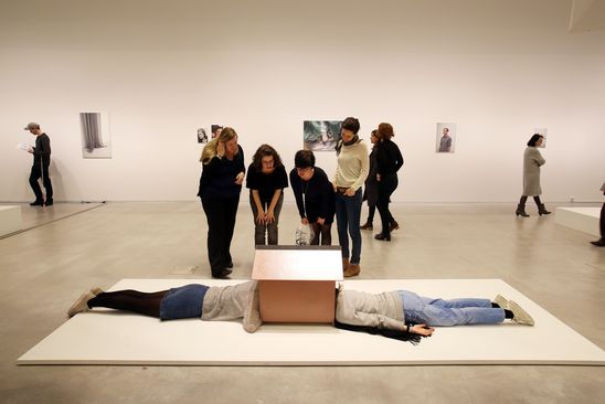 Eröffnung "Erwin Wurm. Bei Mutti" und "Visionäre der Moderne. Paul Scheerbart, Bruno Taut, Paul Goesch" in der Berlinischen Galerie, 14.4.2016, Foto: Amin Akhtar