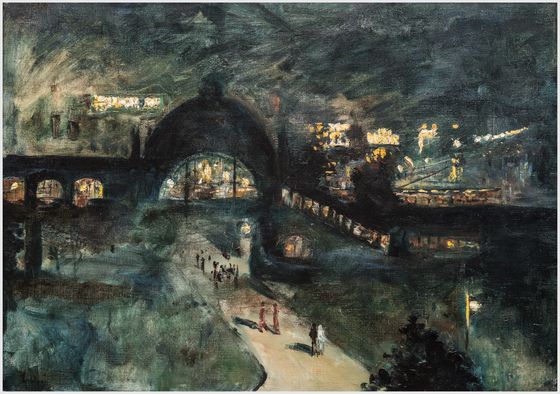 Lesser Ury, Bahnhof Nollendorfplatz bei Nacht, Berlin, 1925, © Sammlung Stiftung Stadtmuseum Berlin, Repro: Oliver Ziebe, Berlin