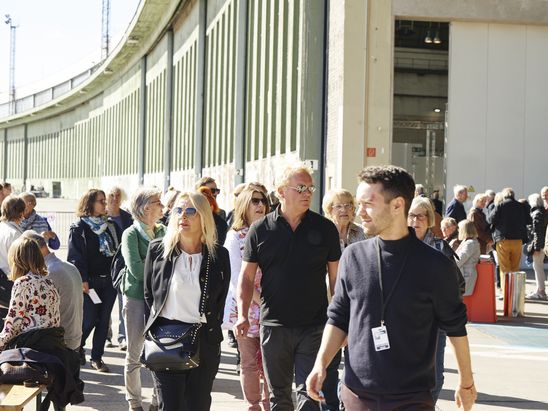 Führung über die Kunstmesse Art Berlin für Mitglieder des Fördervereins, 29.9.2018, Foto: Hannes Wiedemann