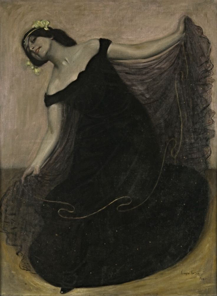 Eugen Spiro, Tänzerin Baldine Klossowski (Merline), 1901 