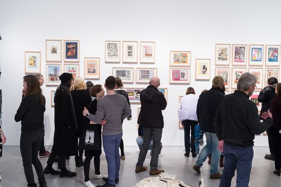 Eröffnung der Ausstellung "Eduardo Paolozzi. Lots of Pictures, Lots of Fun" in der Berlinischen Galerie, 8.2.2018, Foto: Harry Schnitger