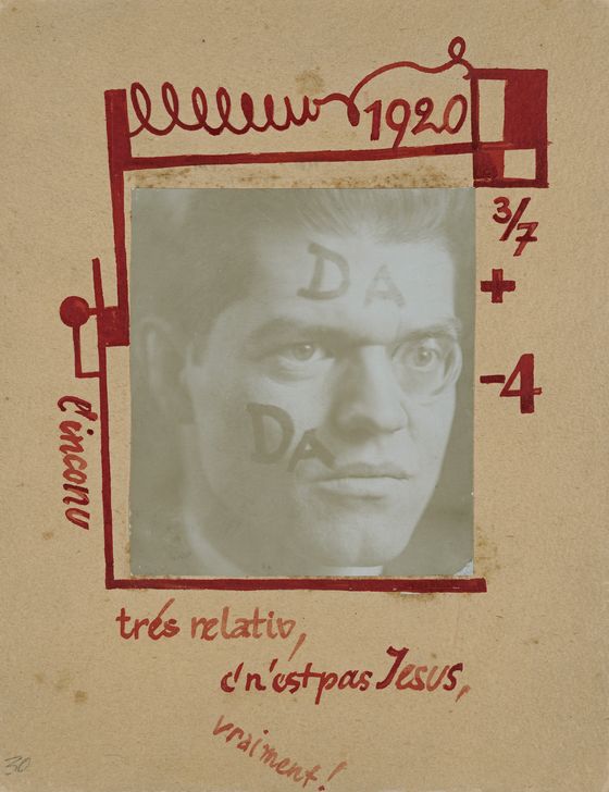 Hannah Höch und Raoul Hausmann, trés relativ, c‘n‘est pas Jesus, vraiment!, 1920, © VG Bild-Kunst, Bonn 2025, Repro: © Berlinische Galerie/Anja Elisabeth Witte
