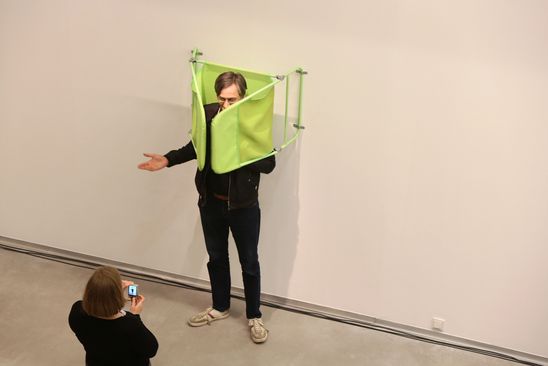 Eröffnung "Erwin Wurm. Bei Mutti" und "Visionäre der Moderne. Paul Scheerbart, Bruno Taut, Paul Goesch" in der Berlinischen Galerie, 14.4.2016, Foto: Amin Akhtar