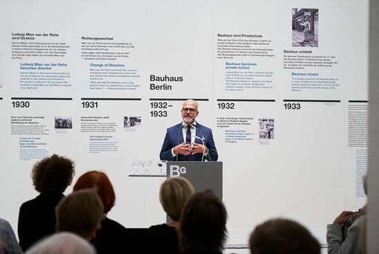 Preview zur Ausstellung "original bauhaus. Die Jubiläumsausstellung", 4.9.2019, Foto: Dovilė Aleksaitė