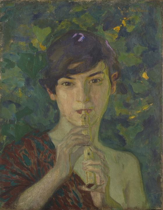 Julie Wolfthorn, Flötenbläser, um 1900, © Urheberrechte am Werk erloschen