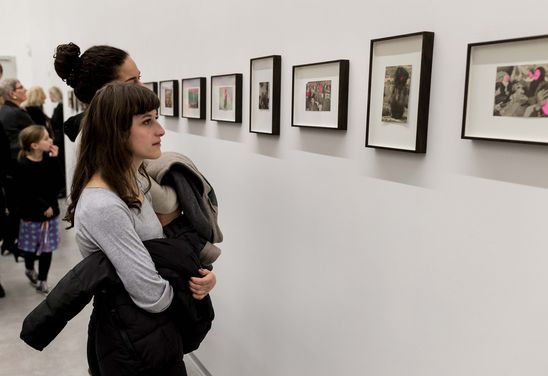 Eröffnung der Ausstellung von Christine Streuli, Fred-Thieler-Preisträgerin 2017, 17.3.2017, Foto: Harry Schnitger