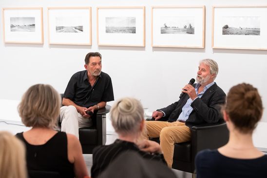 Künstlergespräch mit André Kirchner in der Ausstellung "Stadtrand Berlin" in der Berlinischen Galerie, 5.6.2019, Foto: Harry Schnitger