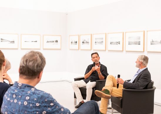 Künstlergespräch mit André Kirchner in der Ausstellung "Stadtrand Berlin" in der Berlinischen Galerie, 5.6.2019, Foto: Harry Schnitger