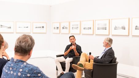 Künstlergespräch mit André Kirchner in der Ausstellung "Stadtrand Berlin" in der Berlinischen Galerie, 5.6.2019, Foto: Harry Schnitger