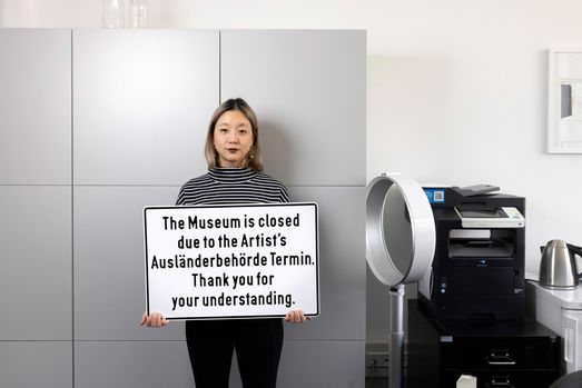 Thank you for your understanding, An artistic Intervention by Cem A., Berlinische Galerie, 2023, Foto: © Victoria Tomaschko