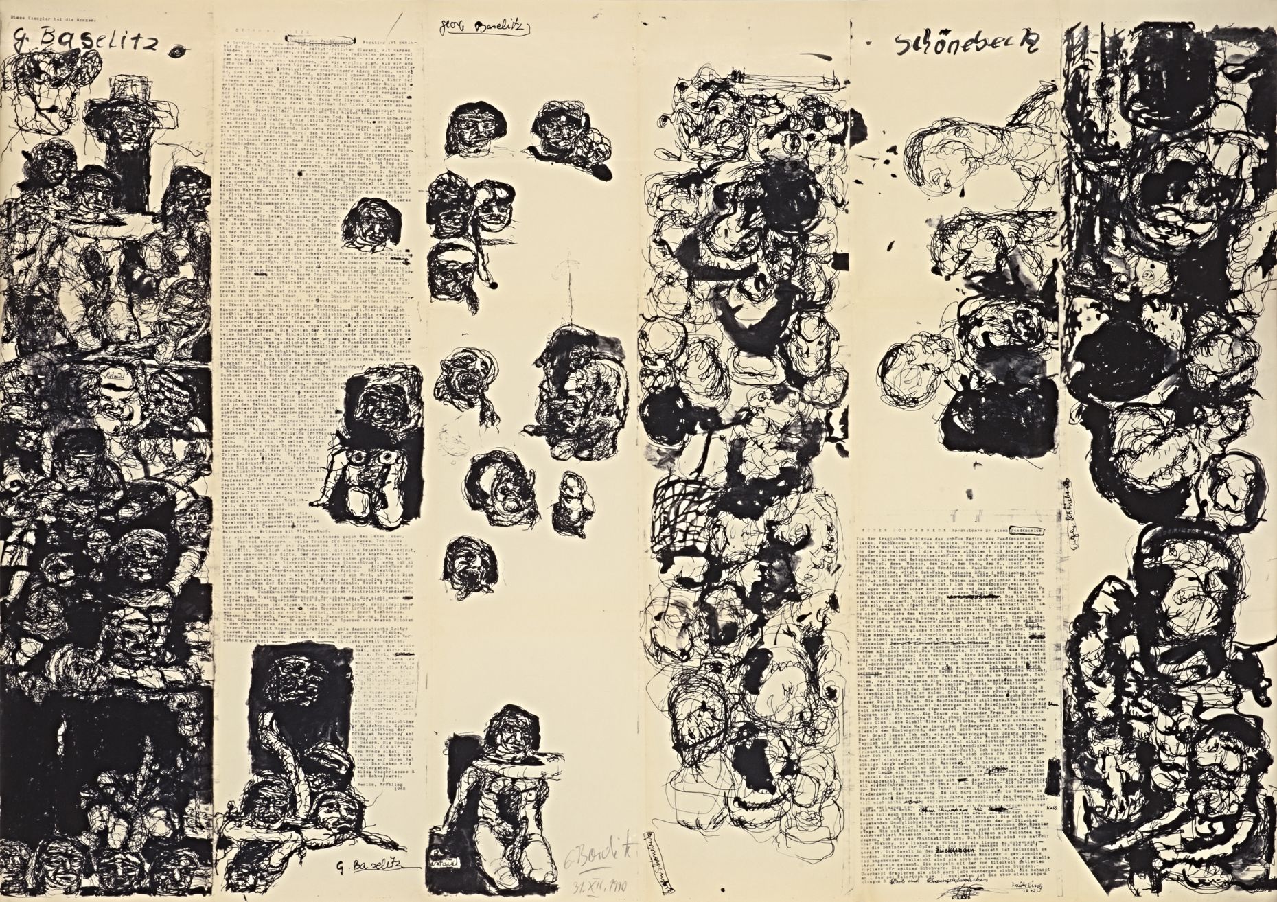 Manifest von Georg Baselitz und Eugen Schönbeck, Papier, 88 x 124 cm