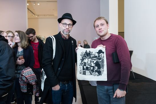 Lesung mit Schauspieler Max Riemelt aus "Auguste Bolte" von Kurt Schwitters, 4.11.2016, Foto: Harry Schnitger