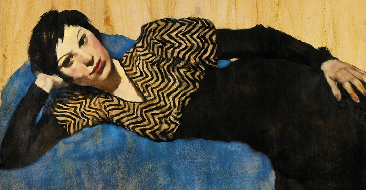 Lotte Laserstein, Liegendes Mädchen auf Blau, um 1931, Privatbesitz, Berlin, Courtesy DAS VERBORGENE MUSEUM, Berlin, Bild: DAS VERBORGENE MUSEUM, Berlin, © VG Bild-Kunst, Bonn 2019