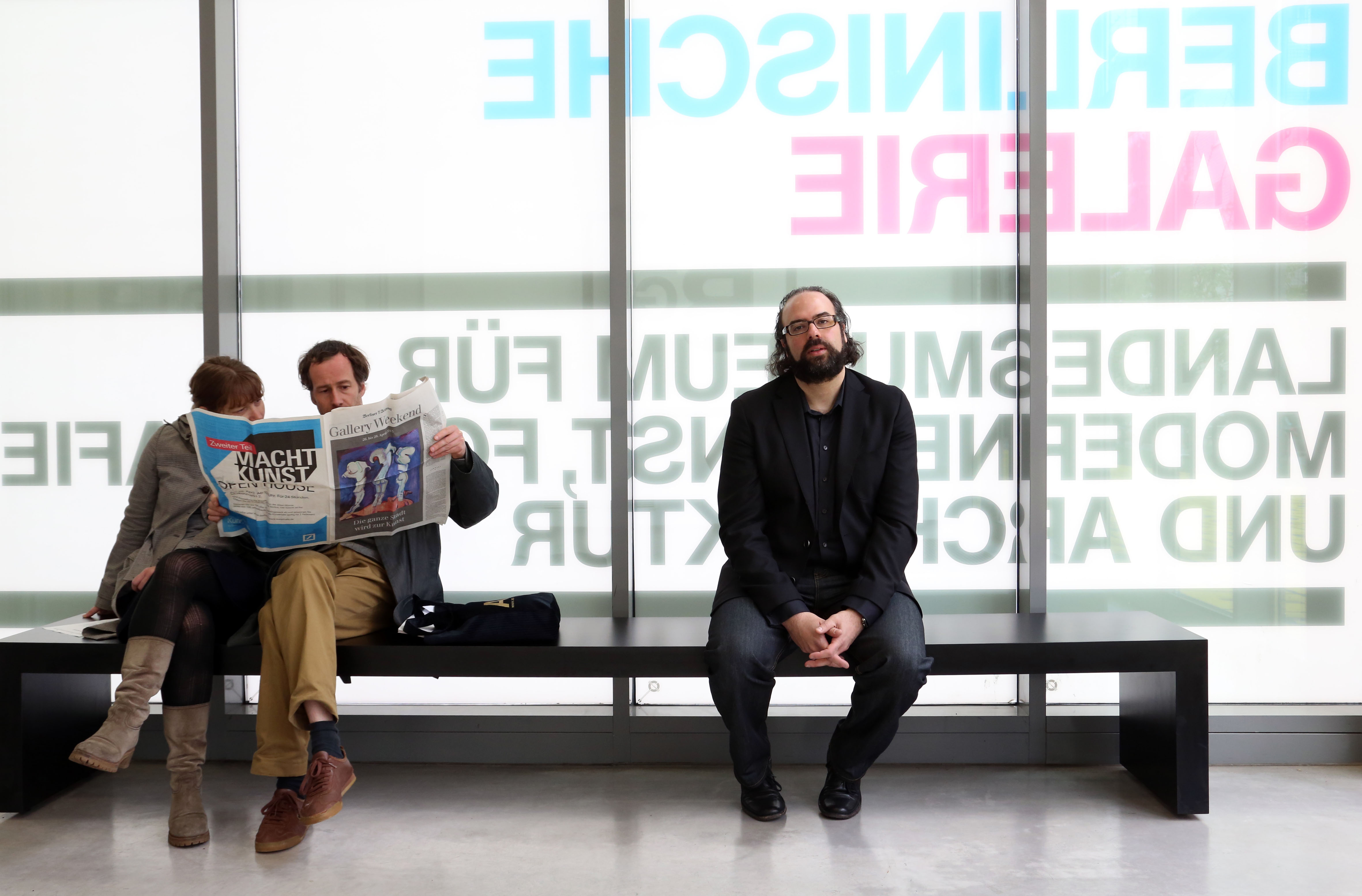 Eröffnung der Ausstellung "Ari Benjamin Meyers. Chamber Music (Vestibule)" in der Berlinischen Galerie, 27.4.2013, Foto: Jirka Jansch