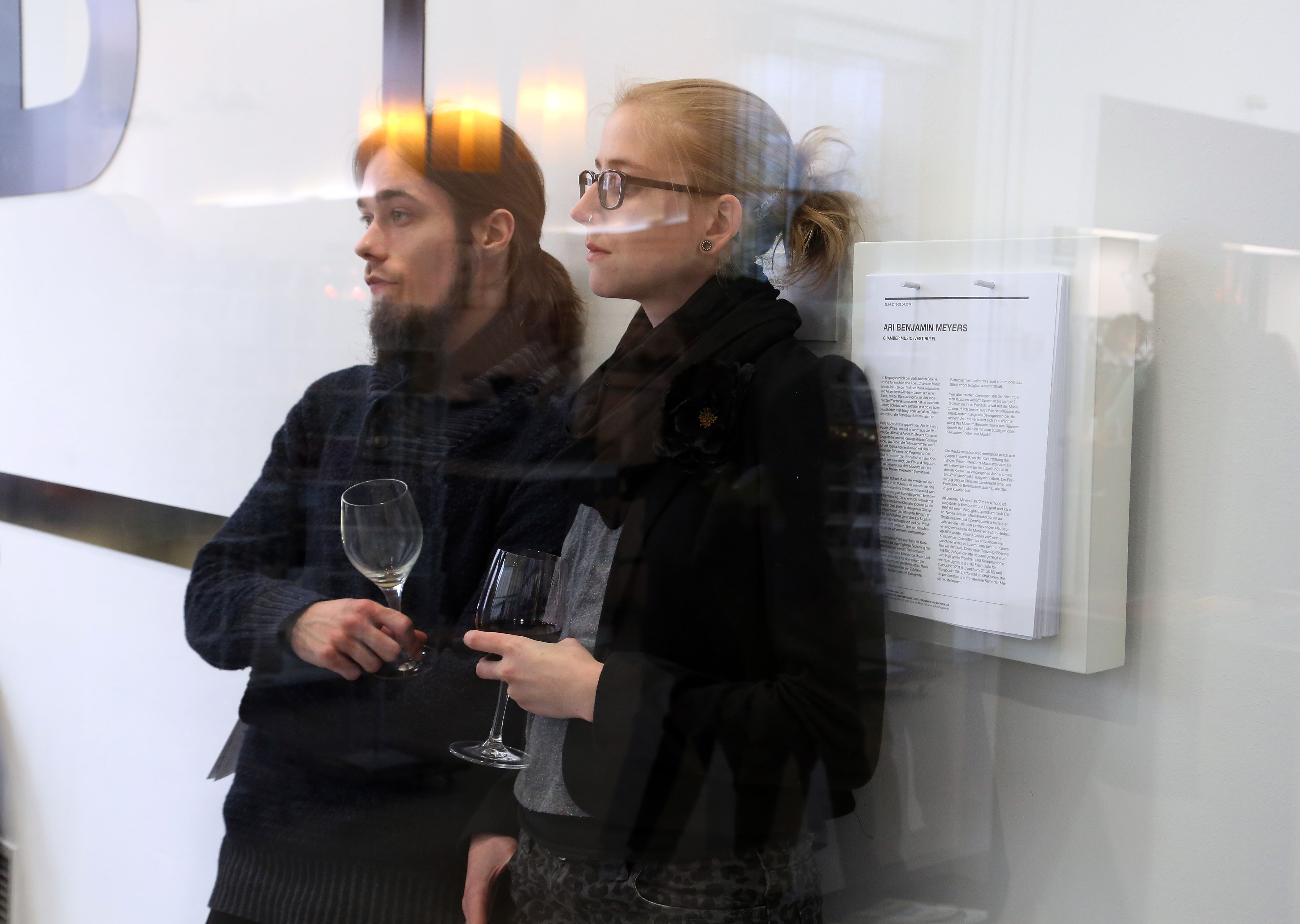 Eröffnung der Ausstellung "Ari Benjamin Meyers. Chamber Music (Vestibule)" in der Berlinischen Galerie, 27.4.2013, Foto: Jirka Jansch