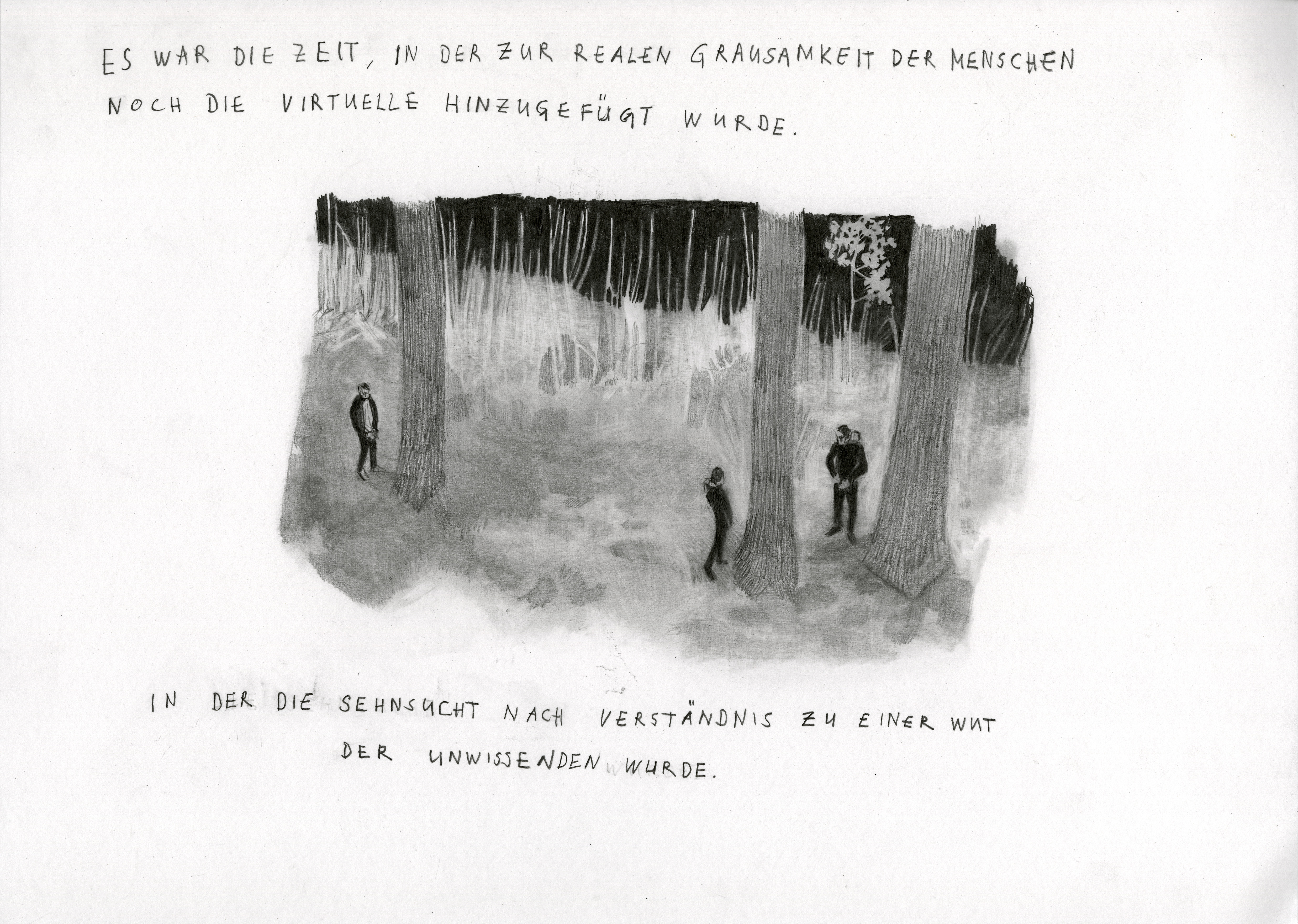 Marc Bauer, Brainfuck, 2020, Zeichnung, Bleistift auf Papier, 30 cm x 42 cm, © Marc Bauer. Courtesy the artist and Galerie Peter Kilchmann Marc Bauer, Brainfuck, 2020, Zeichnung, Bleistift auf Papier, 30 cm x 42 cm, © Marc Bauer. Courtesy the artist and Galerie Peter Kilchmann