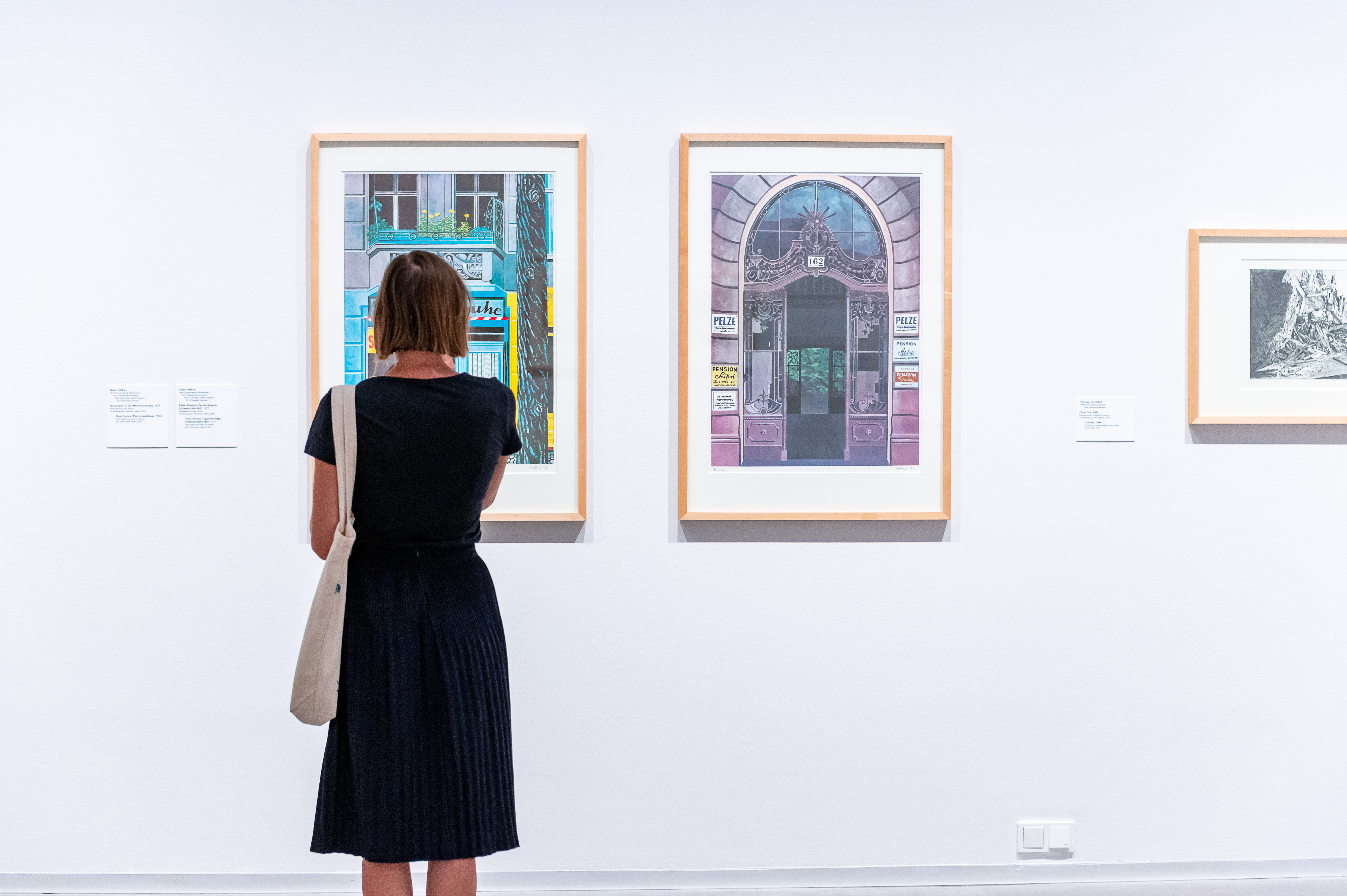 Ausstellungsansicht „Gezeichnete Stadt“, Berlinische Galerie, Foto: © Harry Schnitger (Abgebildetes Werk: Sarah Haffner, © VG Bild-Kunst, 2020) Ausstellungsansicht „Gezeichnete Stadt“, Berlinische Galerie, Foto: © Harry Schnitger (Abgebildetes Werk: Sarah Haffner)